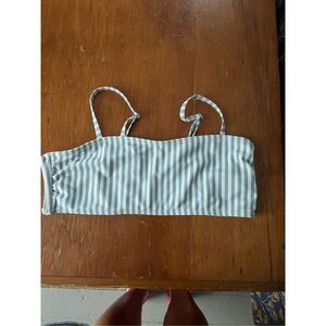 NWOT SHEIN khaki green and white gitls bikini top XL